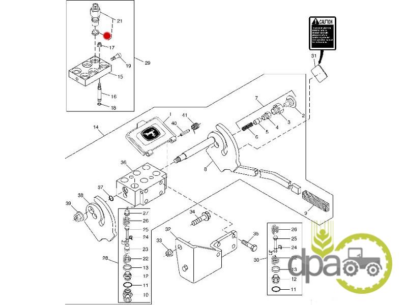 Simering cupla hidraulica John Deere DC52727