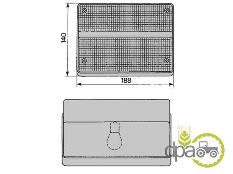 Sticla lampa semnalizare fata Same 2.801.9480.1