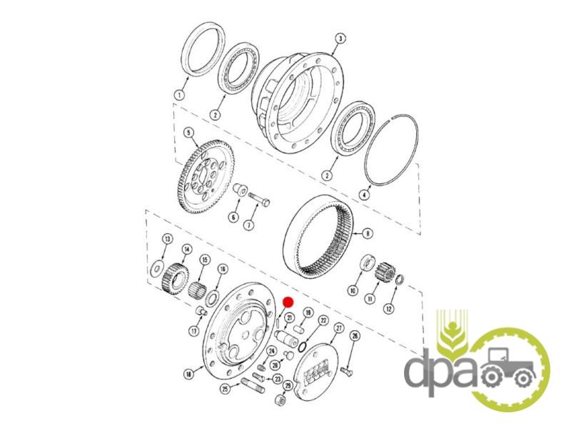 Stift bolt reductor fata Case IH 110677A1
