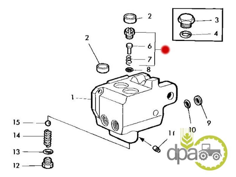 Supapa pompa frana john deere AL67574