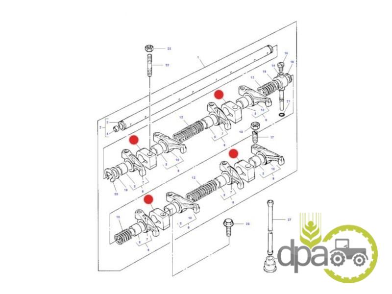 Suport culbutor Massey Ferguson 3737958