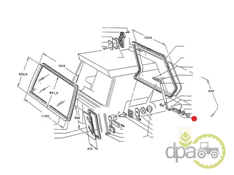 Suport telescop geam spate Fiat 5108653