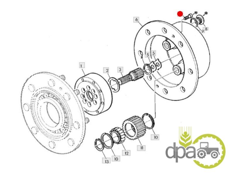 Surub carcasa reductor fata John Deere 016050435
