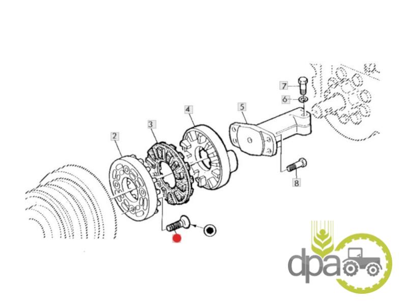 Surub cuplaj pompa hidraulica john deere R84002
