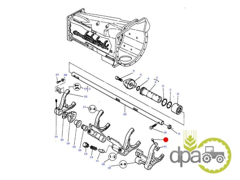 Surub furca cutie viteza Massey Ferguson 3389405M1