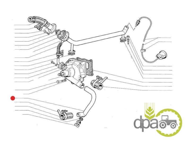 Teava legatura pompa apa Fiat 588527