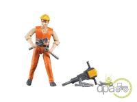 FIGURINA MUNCITOR CONSTRUCTOR CU ACCESORII JUCARIE