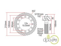 GRUP CONIC 10/32 Case IH