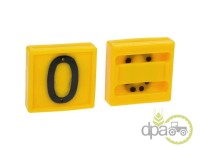 NUMAR MARCAJ 0 GALBEN 45X45MM Piese universale