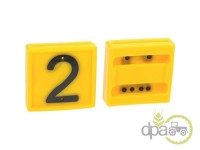 NUMAR MARCAJ 2 GALBEN 45X45MM Piese universale