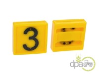 NUMAR MARCAJ 3 GALBEN 45X45MM Piese universale