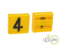 NUMAR MARCAJ 4 GALBEN 45X45MM Piese universale