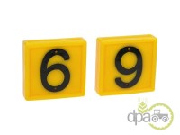 NUMAR MARCAJ 6/9 GALBEN 45X45MM Piese universale